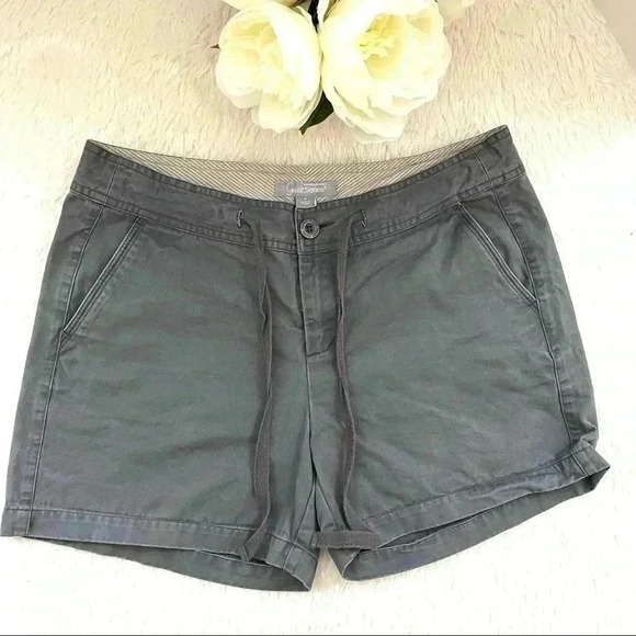 Gander Mountain Guide Series Gray Flat Front 100% Cotton Hiking Shorts Size 8 - Picture 1 of 11